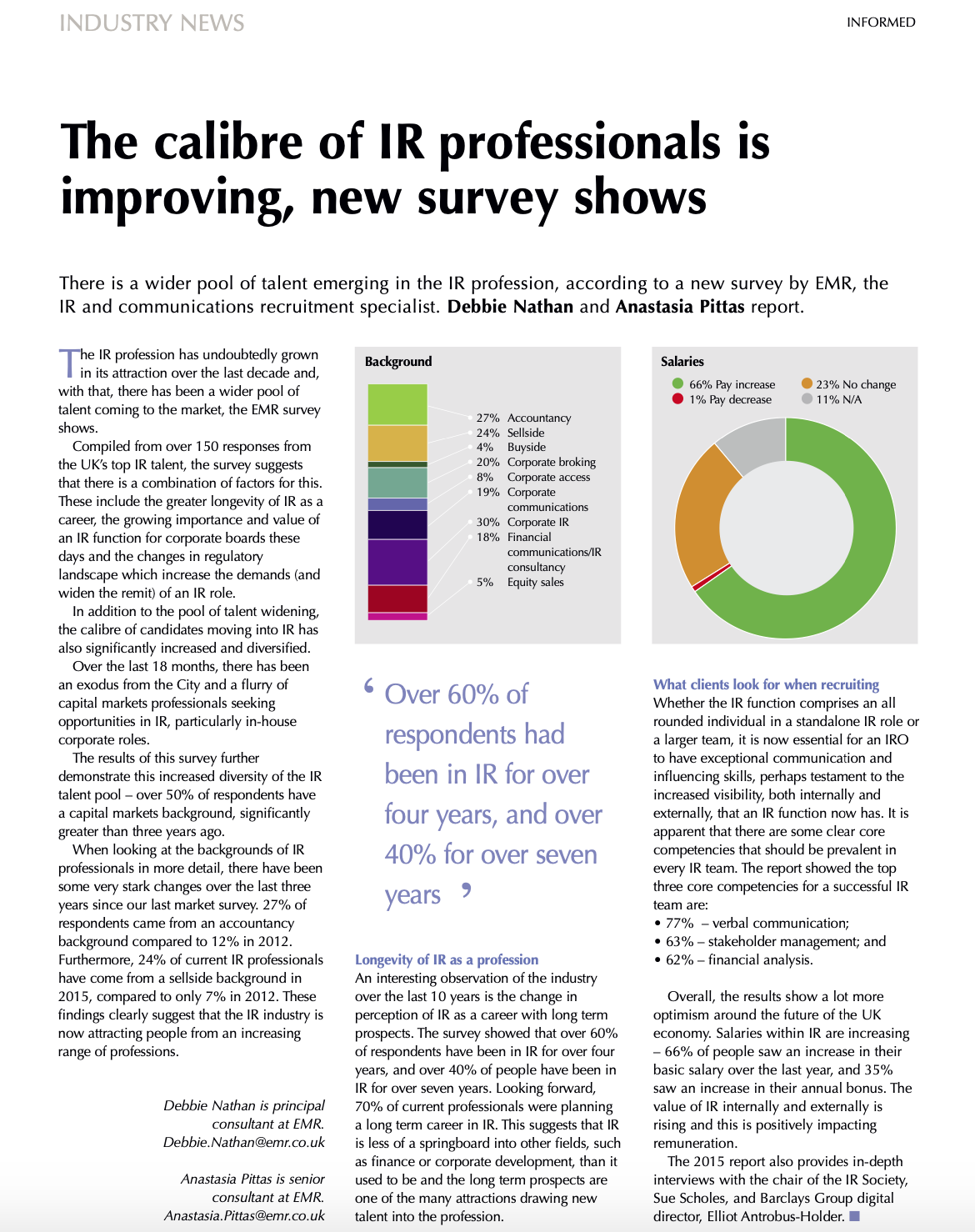 You are currently viewing The calibre of IR professionals is improving