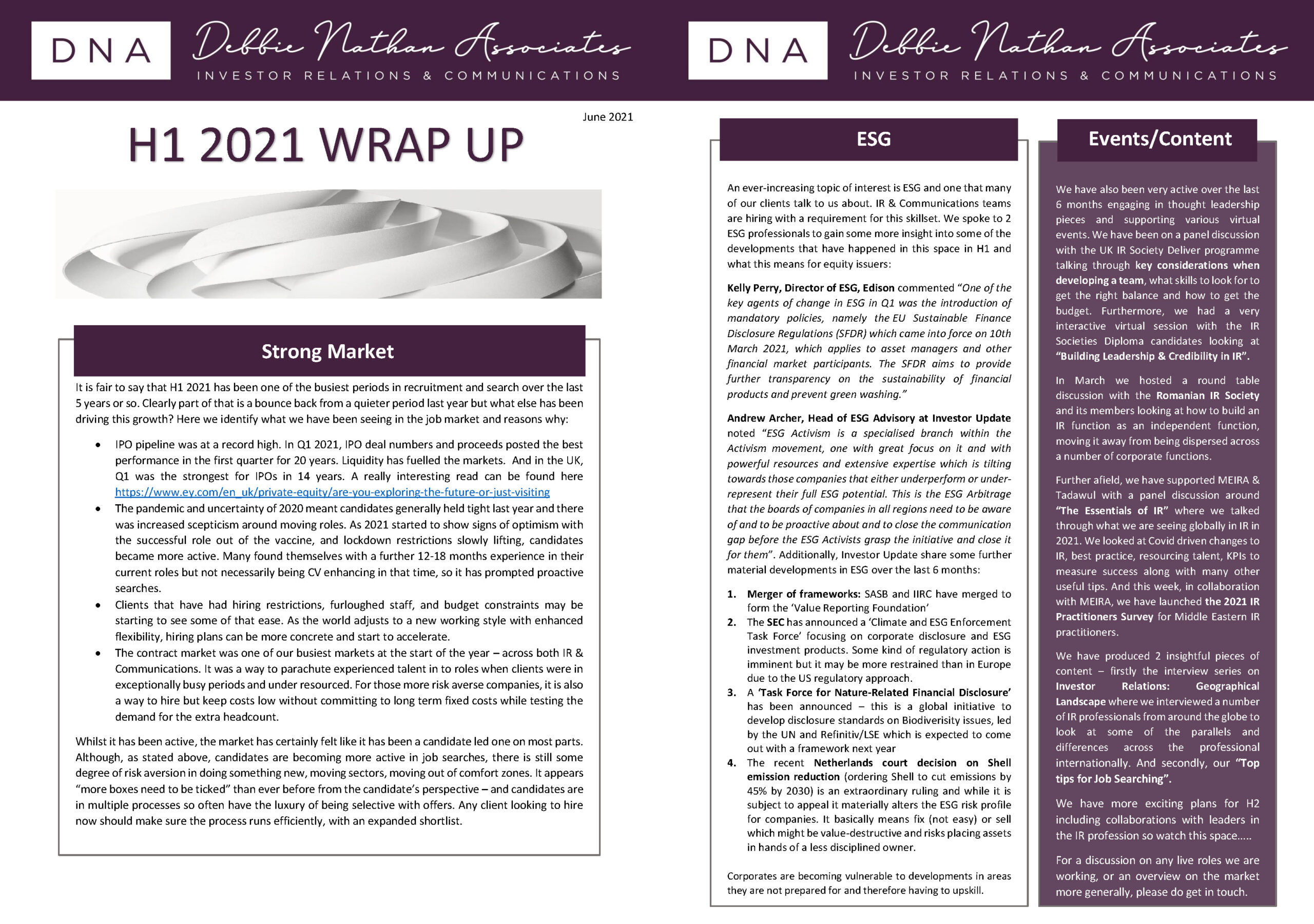 You are currently viewing H1 2021 Wrap Up of IR & Communications Job Market