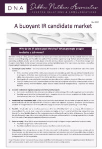 Read more about the article A buoyant IR candidate market